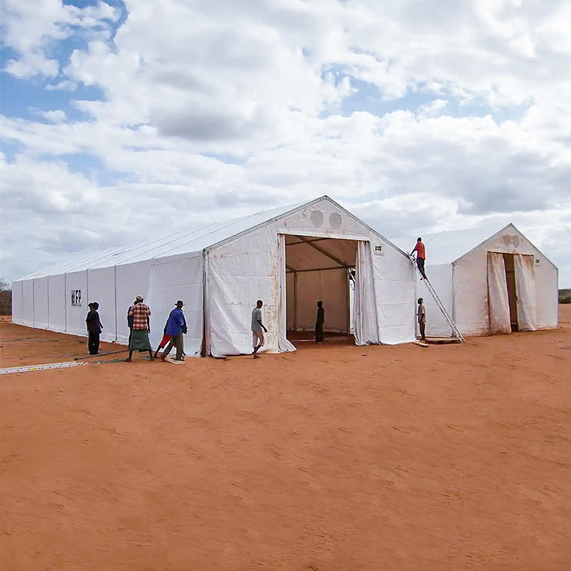 Unités de stockage mobiles de tente ignifuges et résistantes aux UV de 10 x 24 m (MSU) standard de la FICR/CICR/PAM/OIM