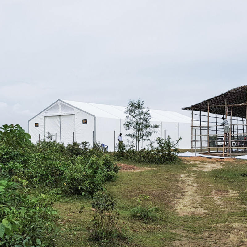Unités de stockage mobiles de tente ignifuges et résistantes aux UV de 10 x 24 m (MSU) standard de la FICR/CICR/PAM/OIM