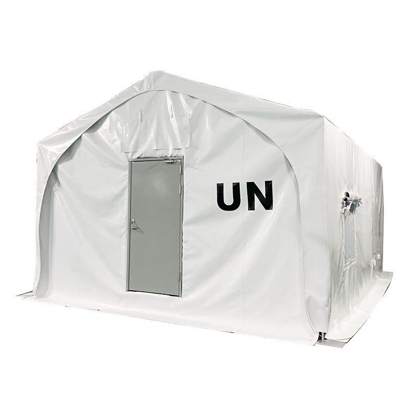 5x7m tapez une tente de soulagement de structure de cadre en acier couverte par membrane