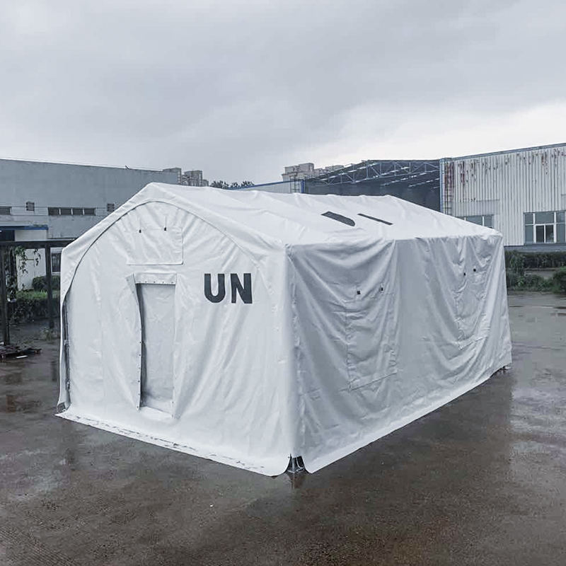 5x7m tapez une tente de soulagement de structure de cadre en acier couverte par membrane