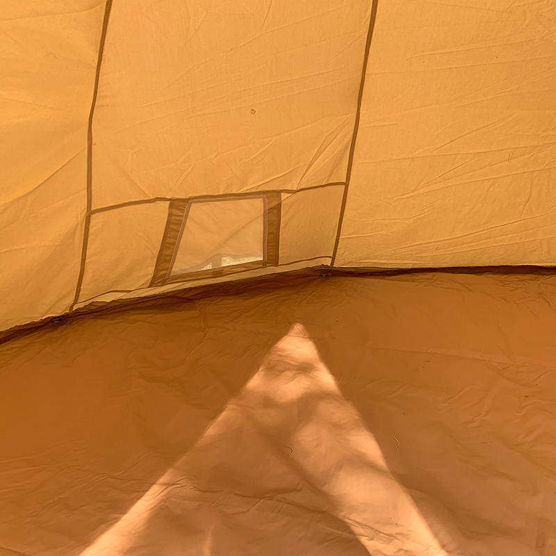 Tente de camping familiale en toile Tipi unipolaire de 4 mètres