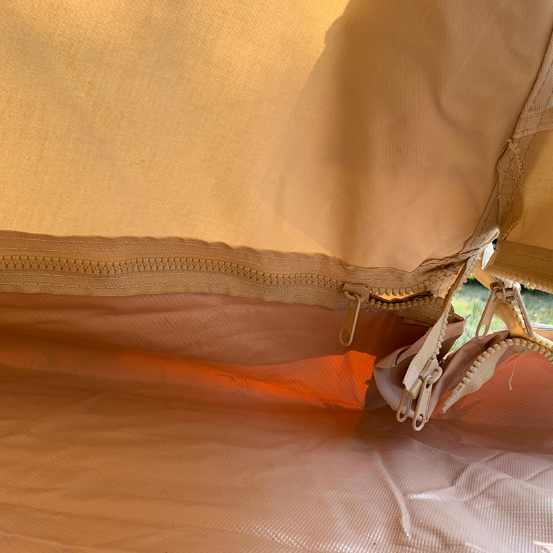 Tente de camping familiale en toile Tipi unipolaire de 4 mètres