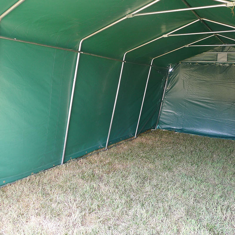 Abri de garage temporaire en PVC vert imperméable et économique de 3,3 x 6,1 m (11 