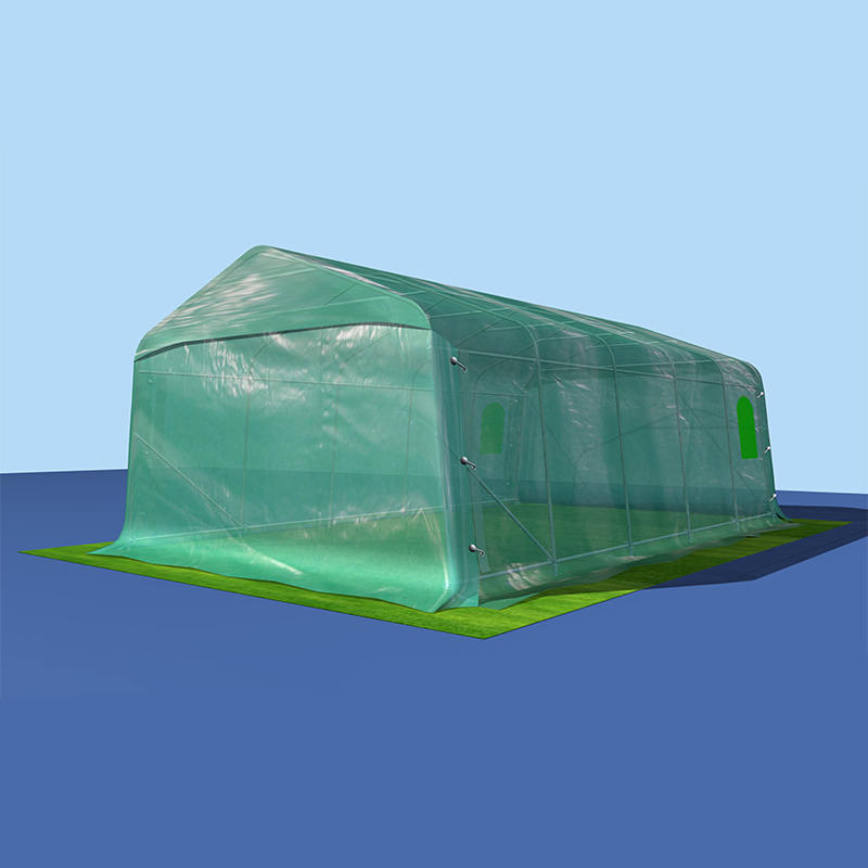 Abri de garage temporaire en PVC vert imperméable et économique de 3,3 x 6,1 m (11 