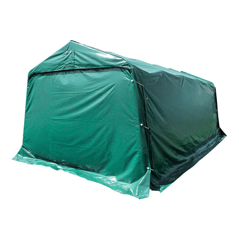 Abri de garage temporaire en PVC vert imperméable et économique de 3,3 x 6,1 m (11 
