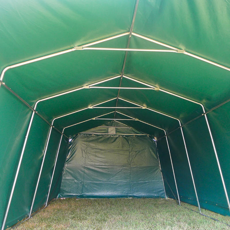 Abri de garage temporaire en PVC vert imperméable et économique de 3,3 x 6,1 m (11 