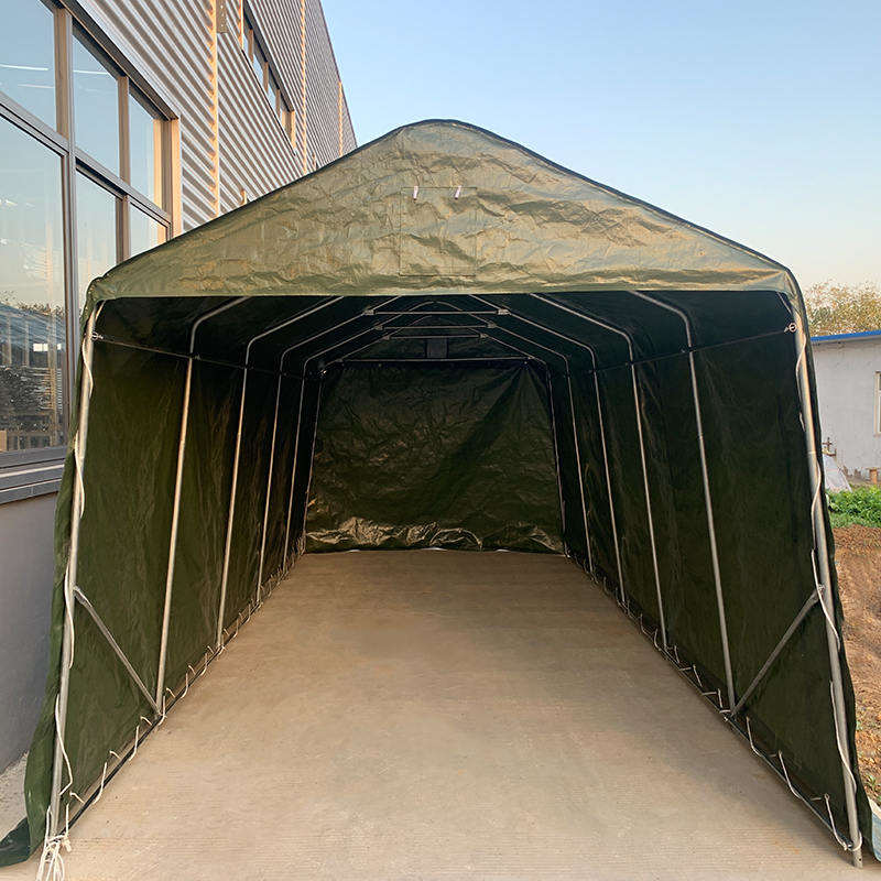 Abri de voiture portable en toile PE résistante aux UV, 3,3x6,1 m (11 