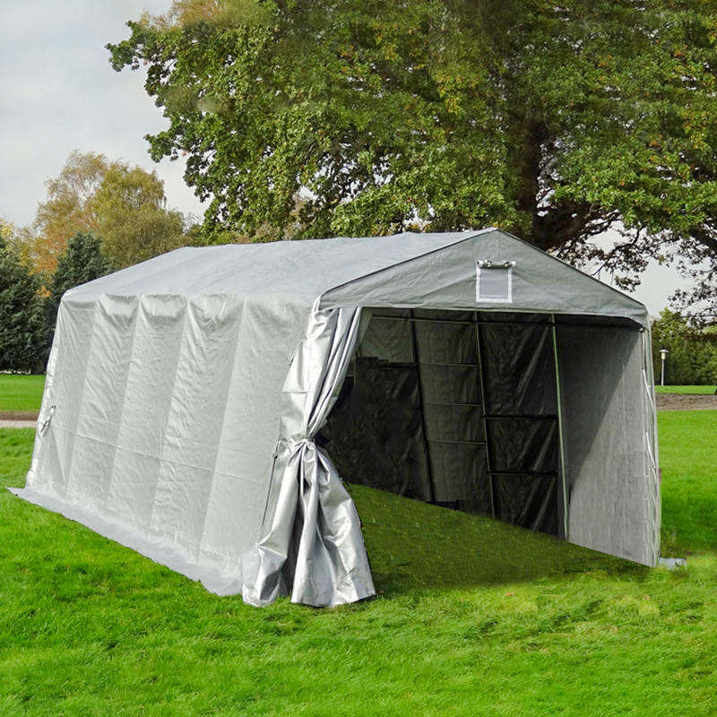 Abri de voiture portable en toile PE résistante aux UV, 3,3x6,1 m (11 