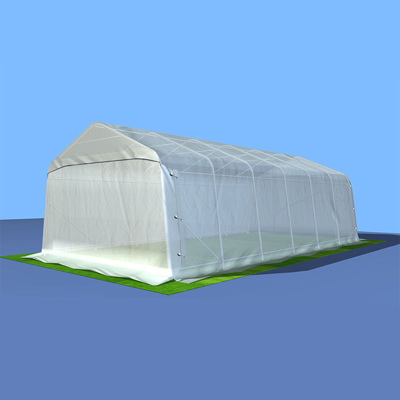 Abri de stockage extérieur d'auvent de voiture de PVC gris de 3.66x7.32m (12 