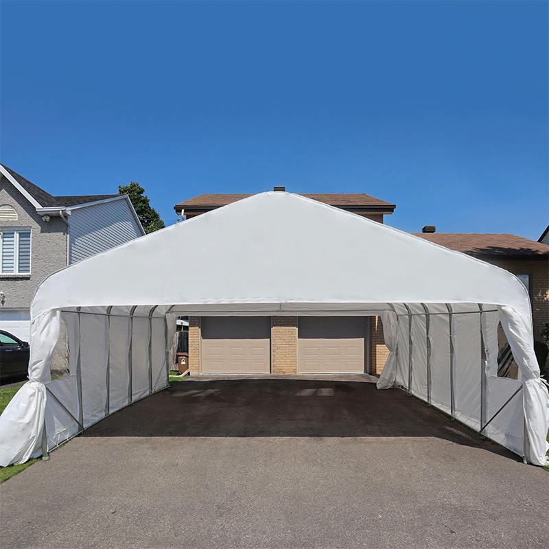 Garage portatif résistant d'abri de voiture double de PE de 6x6m (20 