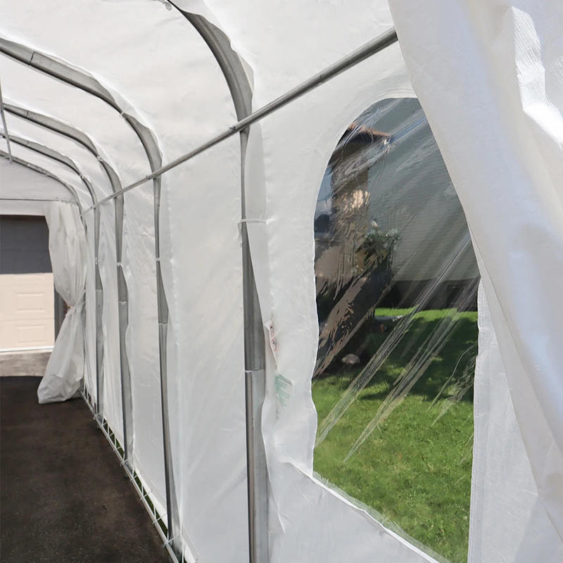 Garage portatif résistant d'abri de voiture double de PE de 6x6m (20 
