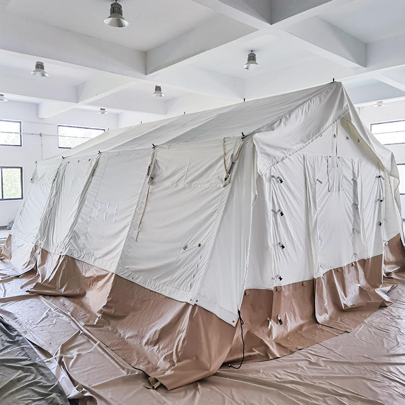 Tente de base de tente polyvalente standard MSF/CICR/FICR de 45 m² utilisée pour l'école, le bureau et la clinique
