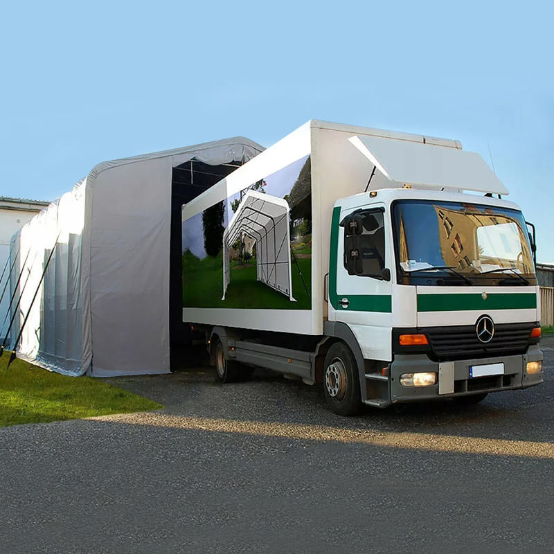 Abri résistant de soleil de tente d'ombre d'entrepôt résistant aux UV de hauteur latérale de 8X12 4m