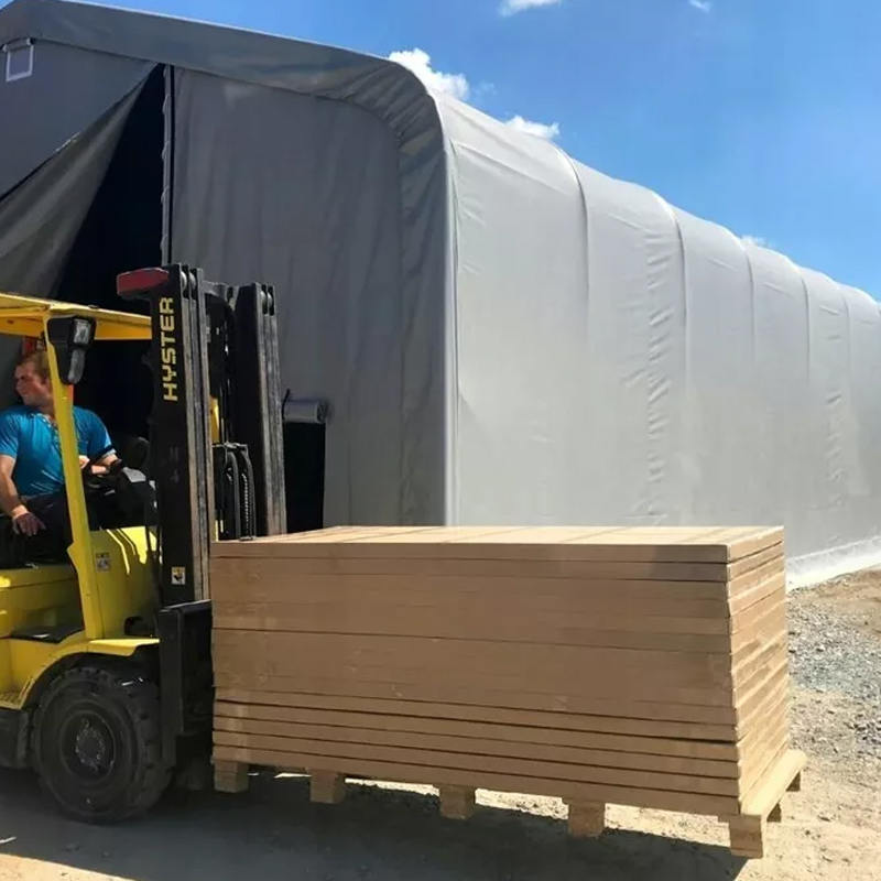 Abri résistant de soleil de tente d'ombre d'entrepôt résistant aux UV de hauteur latérale de 8X12 4m