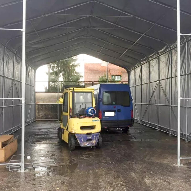 Abri résistant de soleil de tente d'ombre d'entrepôt résistant aux UV de hauteur latérale de 8X12 4m