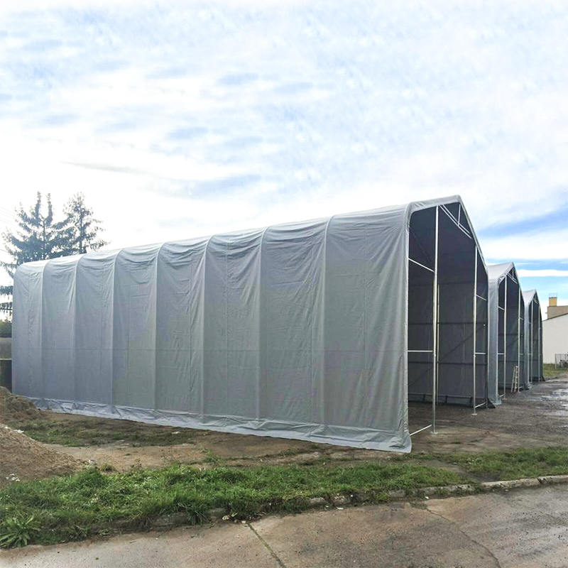 Abri résistant de soleil de tente d'ombre d'entrepôt résistant aux UV de hauteur latérale de 8X12 4m