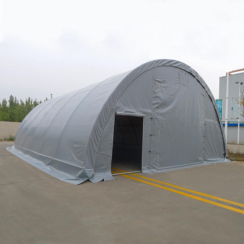 Tente de stockage arquée 9x12mx4,5, salle de tente arquée ronde