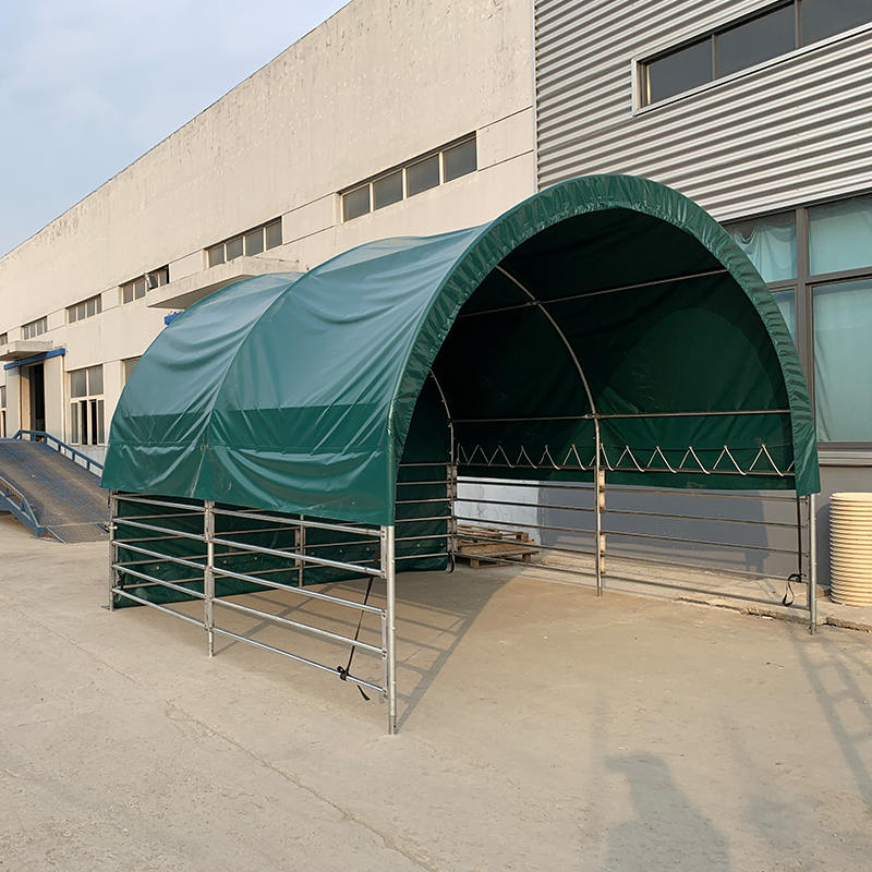 Abris portatifs pour bétail 4x4mx3,15m pour chevaux, vaches et moutons