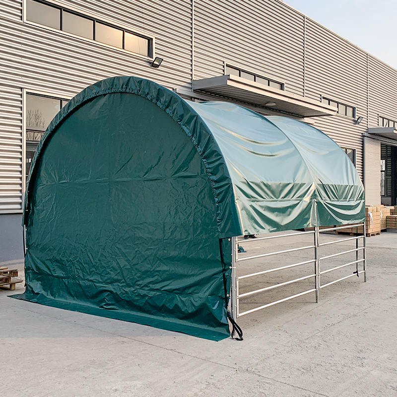 Abris portatifs pour bétail 4x4mx3,15m pour chevaux, vaches et moutons