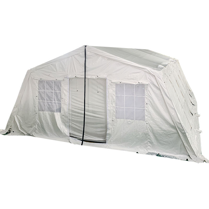 Tente Huggy stabilisée aux UV, abri temporaire polyvalent standard de l'UNICEF, 72 m²