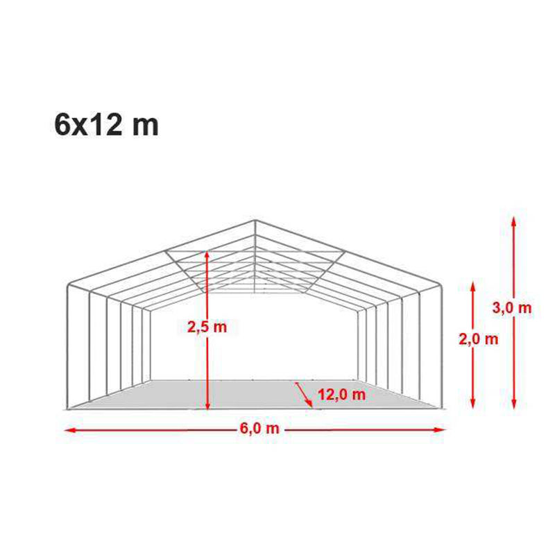 chapiteau extérieur de luxe d'événement de PVC de 6x12m