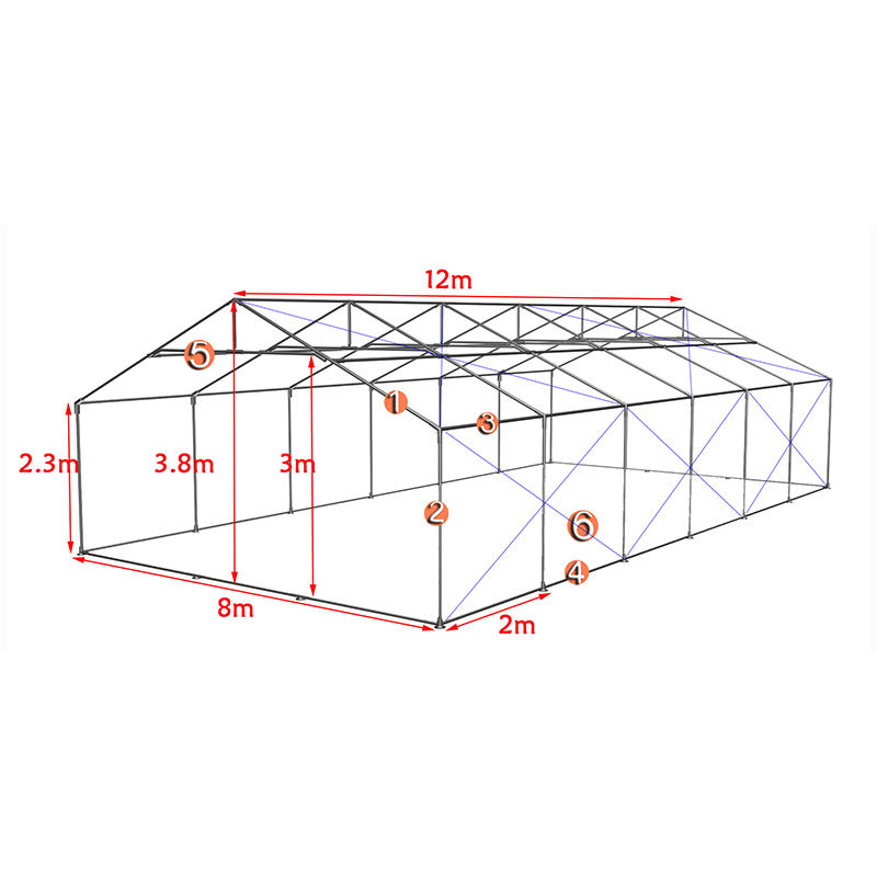 Tente modulaire d'événement de chapiteau de PVC de 8x18M grande