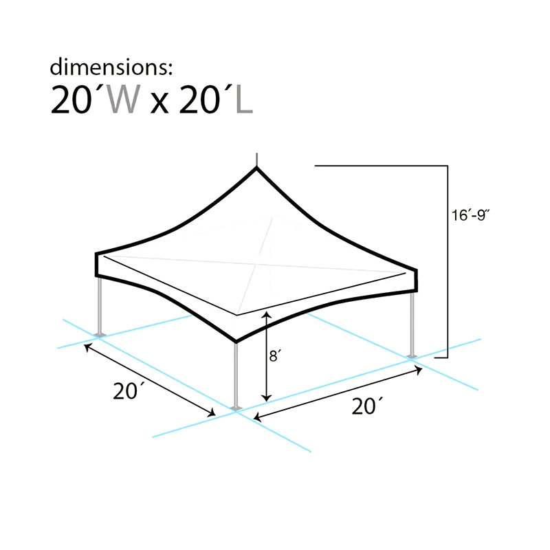 (6x6m) Tente de fête Pinnacle 20x20
