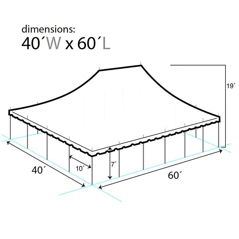 Tente commerciale sectionnelle haut de gamme de 40