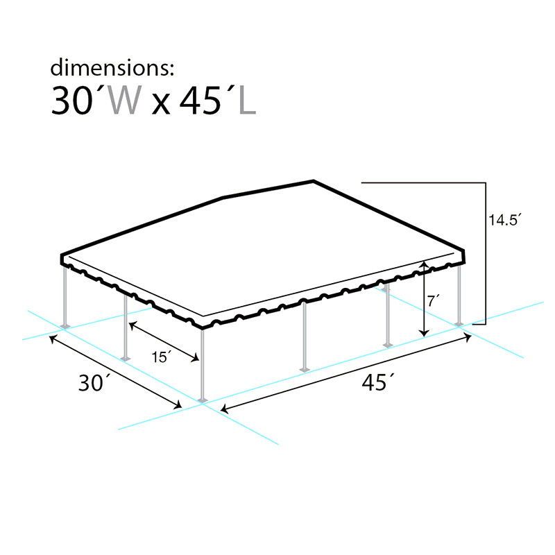 Chapiteau de fête sectionnel en PVC avec tube en aluminium jumeau de cadre de la côte ouest de 30 