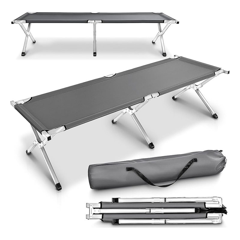 Lit de camp en acier robuste