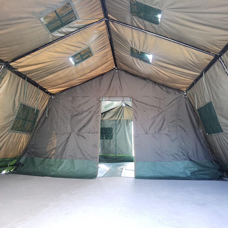 Tente militaire modulaire en toile de 5,6x4 m