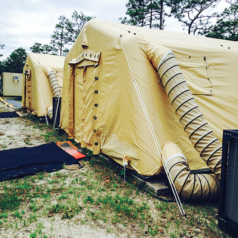 Petits abris gonflables polyvalents à basse pression à déploiement rapide de 5,6x5,15 m