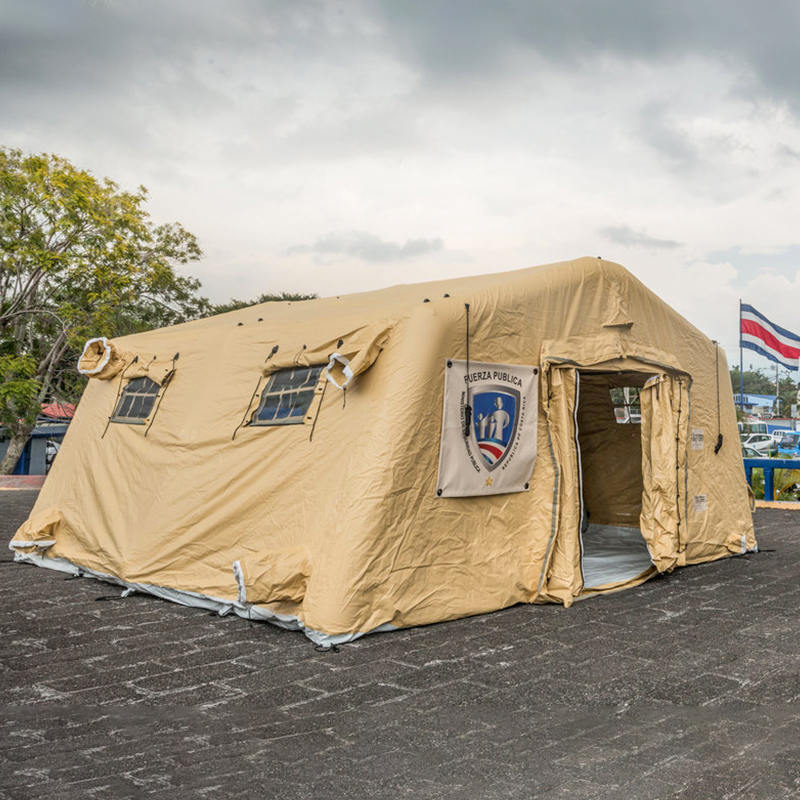 Petits abris gonflables polyvalents à basse pression à déploiement rapide de 5,6x5,15 m