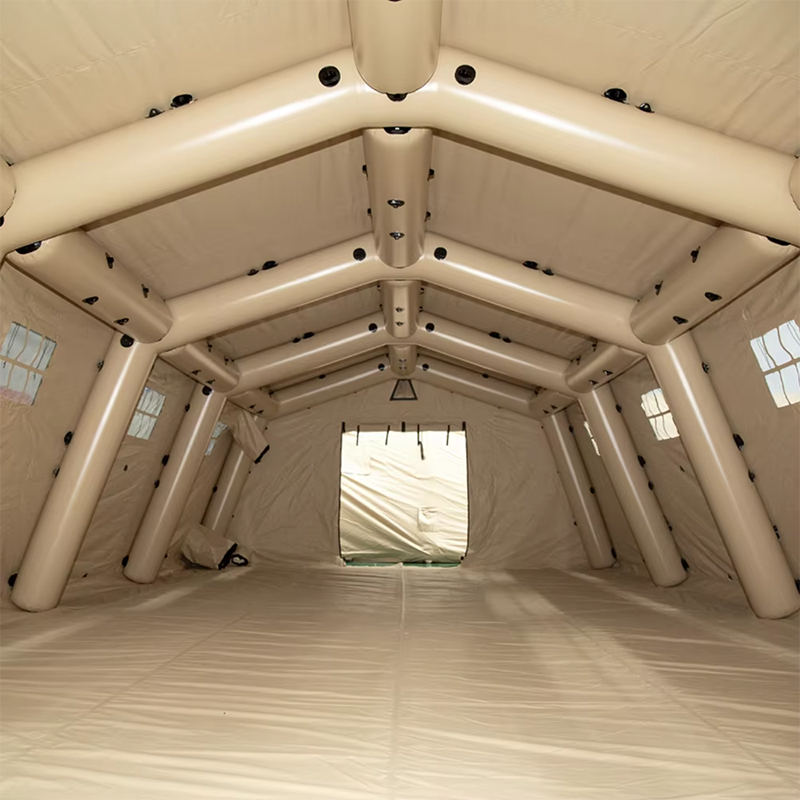 Tente gonflable basse pression, abri polyvalent à déploiement rapide moyen, 5.6x9.95m