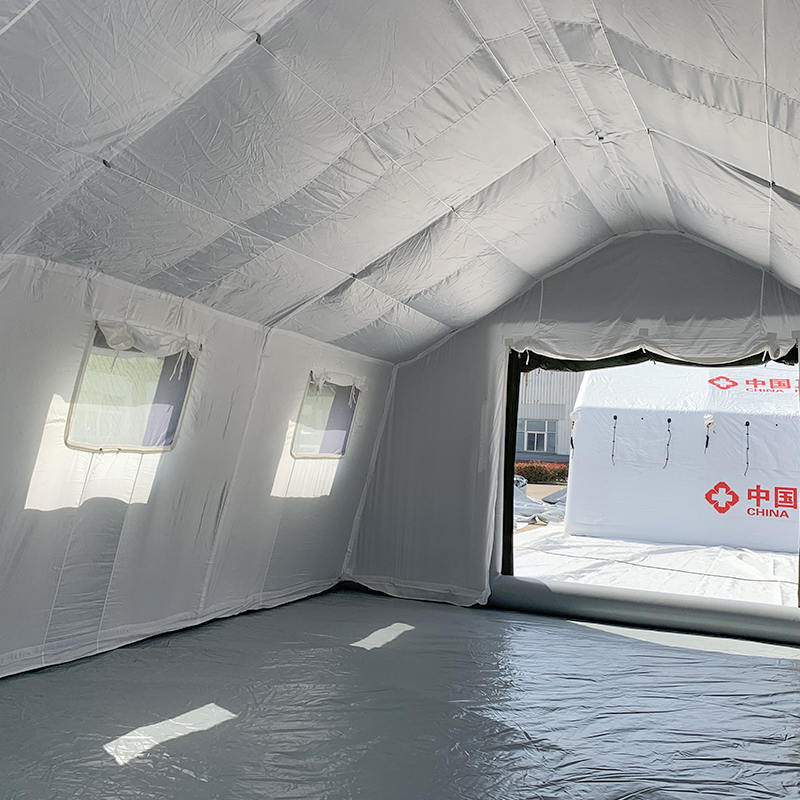 Tente gonflable de commandement militaire à déploiement rapide de 30 m²