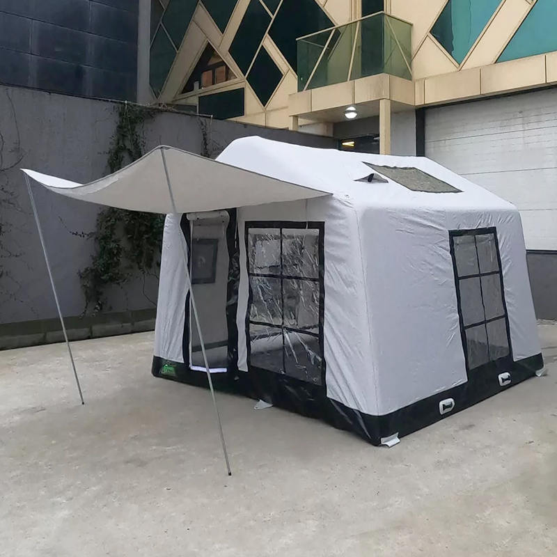 Tente de camping gonflable glamour quatre saisons pour 8 à 10 personnes, ignifuge et antibactérienne