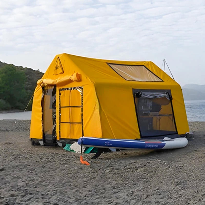 Tente de camping gonflable glamour quatre saisons pour 8 à 10 personnes, ignifuge et antibactérienne