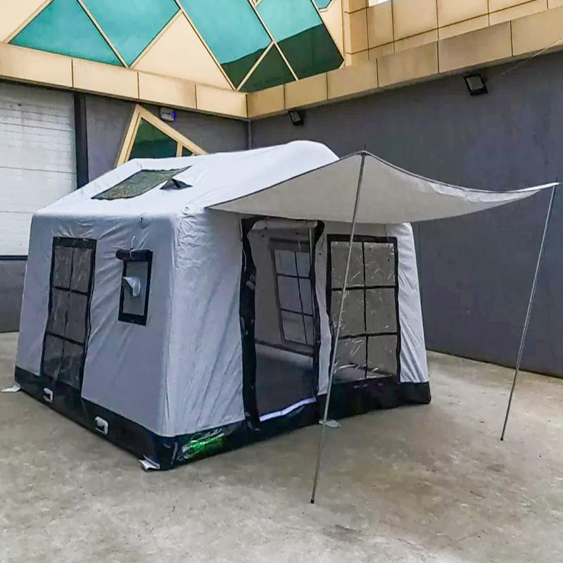 Tente de camping gonflable glamour quatre saisons pour 8 à 10 personnes, ignifuge et antibactérienne