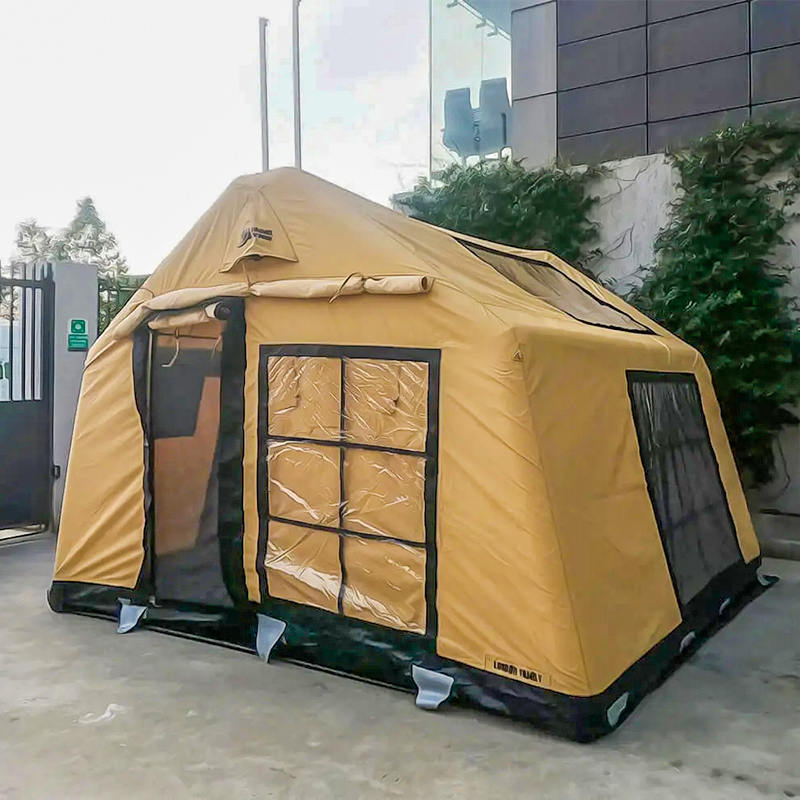 Tente de camping gonflable glamour quatre saisons pour 8 à 10 personnes, ignifuge et antibactérienne