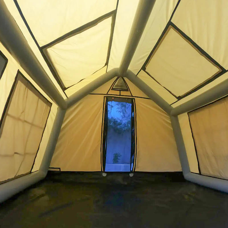 Tente de camping gonflable glamour quatre saisons pour 8 à 10 personnes, ignifuge et antibactérienne