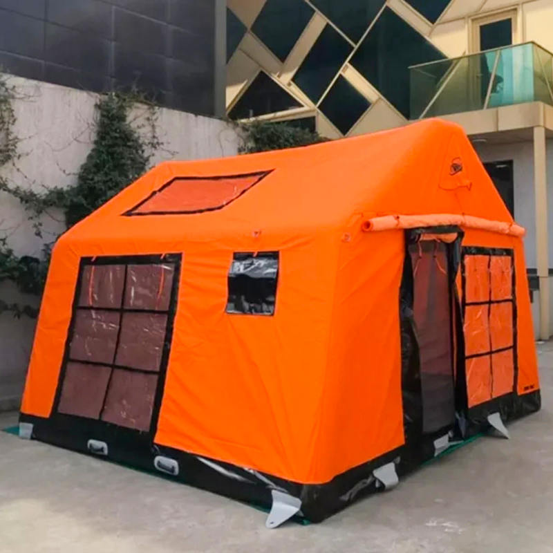 Tente de camping gonflable glamour quatre saisons pour 8 à 10 personnes, ignifuge et antibactérienne