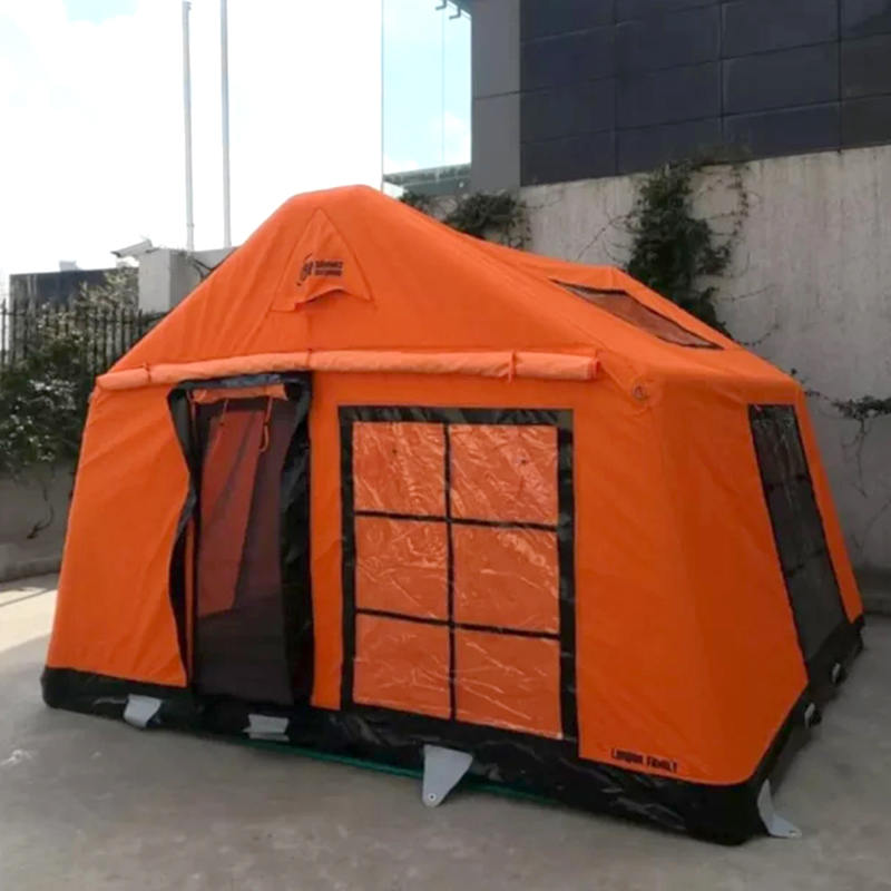 Tente de camping gonflable glamour quatre saisons pour 8 à 10 personnes, ignifuge et antibactérienne