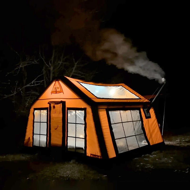 Tente de camping gonflable panoramique quatre saisons pour 8 à 10 personnes