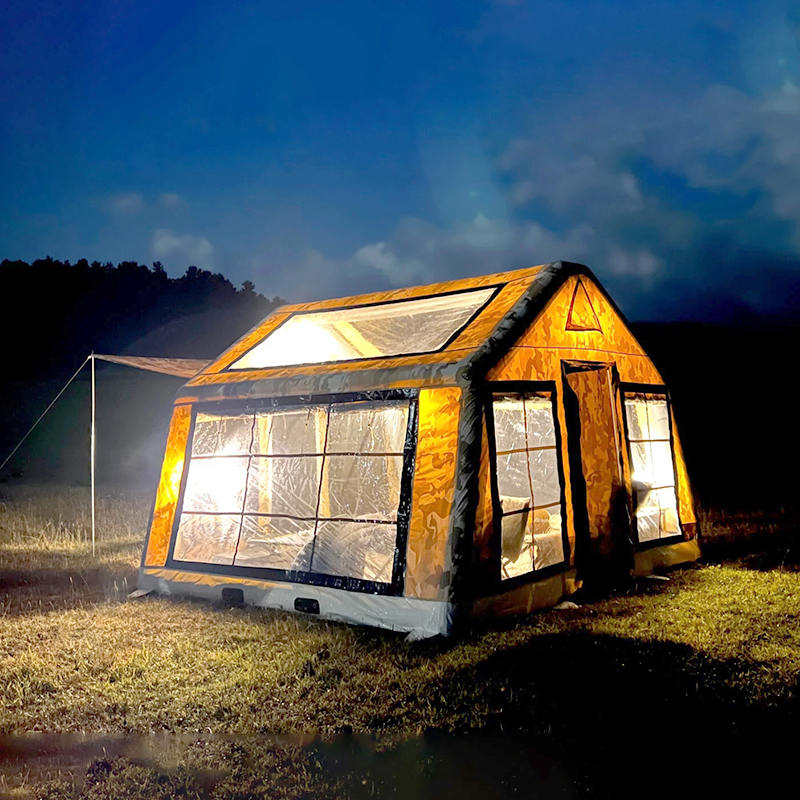 Tente de camping gonflable panoramique quatre saisons pour 8 à 10 personnes
