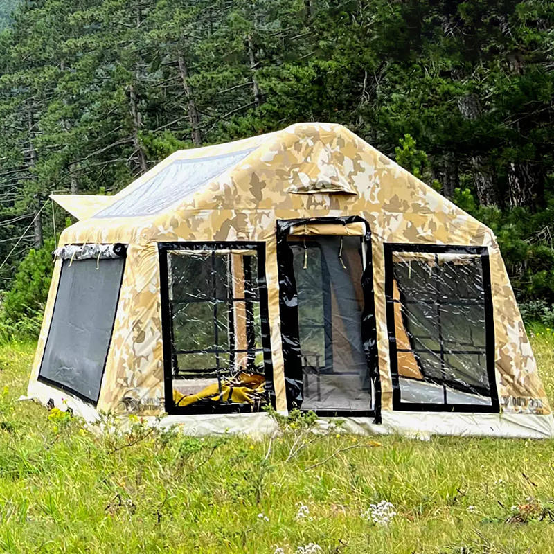 Tente de camping gonflable panoramique quatre saisons pour 8 à 10 personnes