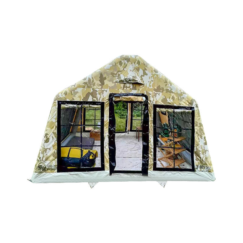 Tente de camping gonflable panoramique quatre saisons pour 8 à 10 personnes