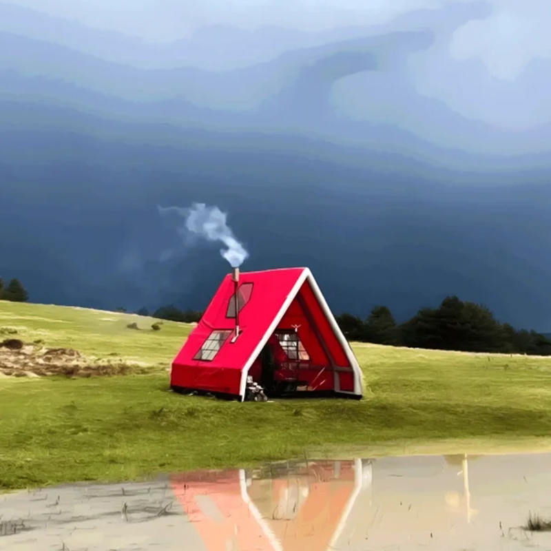 Tente gonflable imperméable à l'air quatre saisons pour 8 à 10 personnes pour le camping