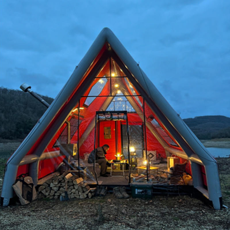 Tente gonflable imperméable à l'air quatre saisons pour 8 à 10 personnes pour le camping